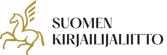 Suomen Kirjailijaliitto logo. Länk går till stiftelsens hemsida